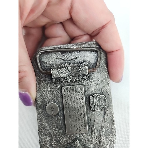 POW MIA Belt Buckle Enameled Bergamot Brass Works made in U.S.A. - Picture 3 of 5